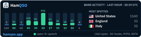 Widget dell’attività delle bande: Banner, Scuro